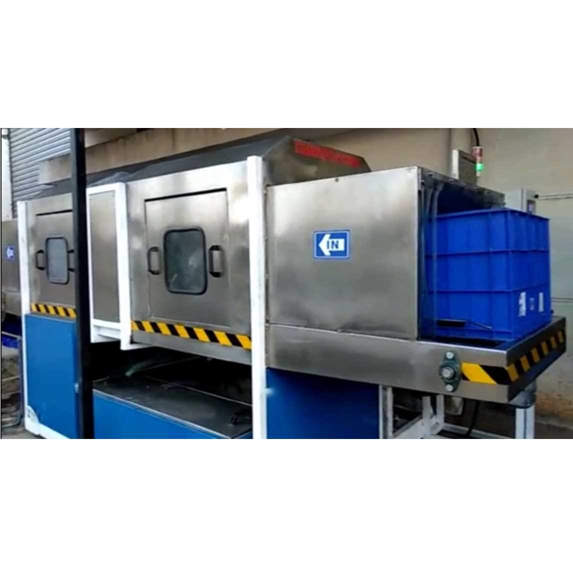 Conveyorised Two Stage Bin Cleaning Machine