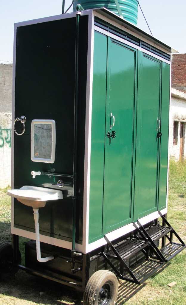 FRP 2 Seater Mobile Toilet