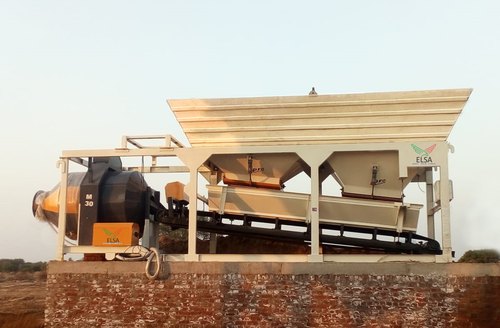 M-30 Concrete Batching Plant With Reversible Drum Mixer