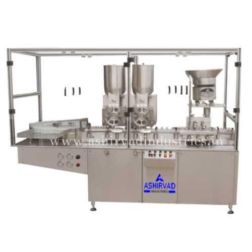 Automatic Injectable Dry Powder Filling Machine with Rubber Stoppering Unit