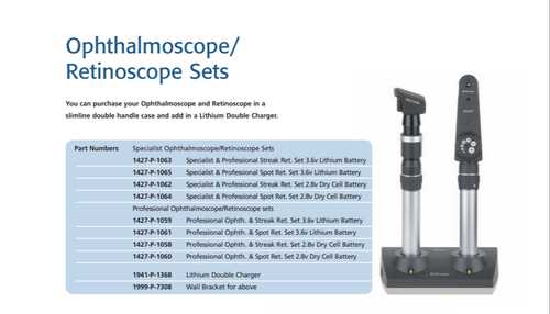Ophthalmoscope And Retinoscope set