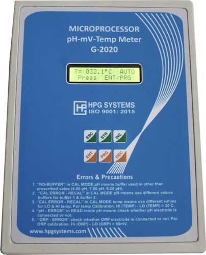 Microprocessor Based PH Meter G-2020
