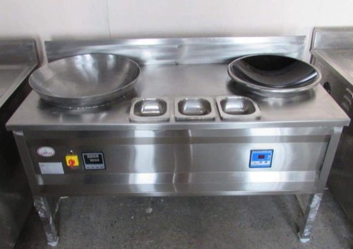 Lorman Stainless Steel Two Zone Commercial Cooking Induction