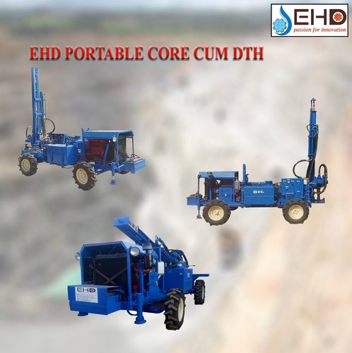 EHD Portable Core Cum DTH Drilling Rig Machine