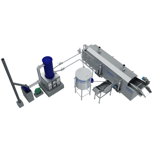 Continuous Namkeen Fryer with Wooden Boiler