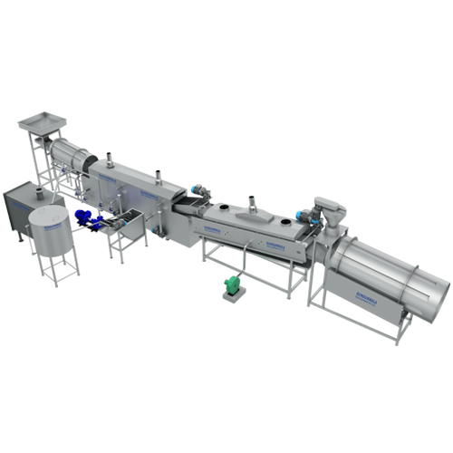 Pellets Frying Line with Diesel and Gas Pellets Burner