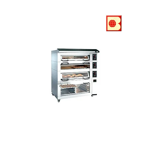 Four Burner With Oven Single Deck Pizza Oven