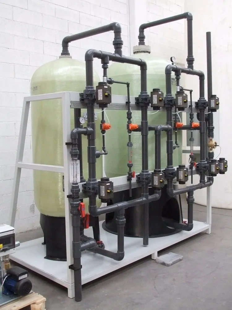 Automatic 100 LPH Water Softening Plant 