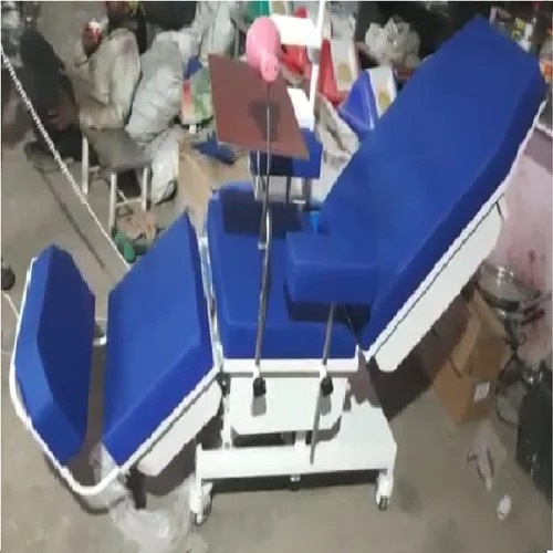 Blue Mild Steel Portable Blood Donor Couch