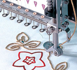 Machine embroidery cording
