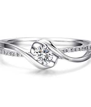 Diamond Cluster Ring Platinum Wedding