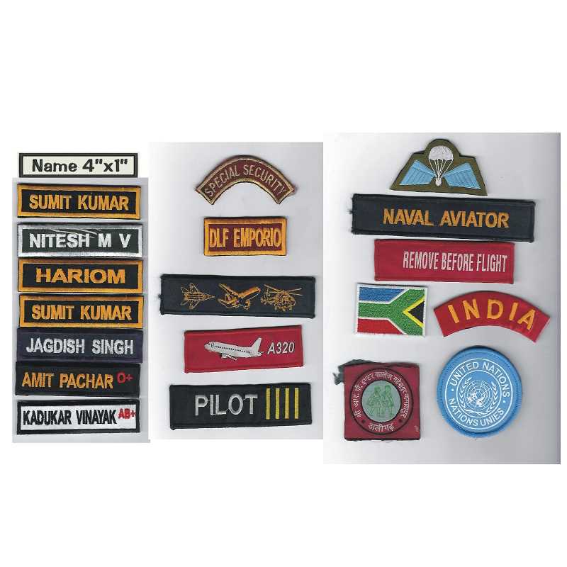 Embroidery Nameplates Designs