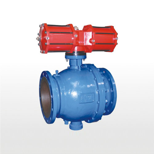 Pneumatic Rotary Actuator Operated Inclan Spring Loaded Trunnion Mounted Ball Valve