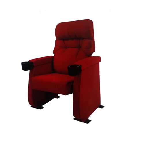 Red Push Back Luxury Home Theater Chair 
