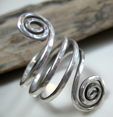 Fair Trade Sterling Silver Wrap Ring - Spiral of Love | NOVICA