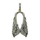 Sterling Silver Pave Diamond Wings Pendant