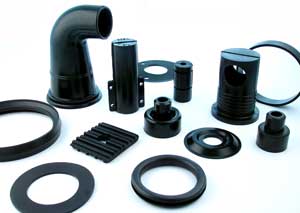 Molded rubber parts