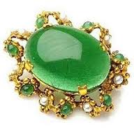 Green Stone Brooch