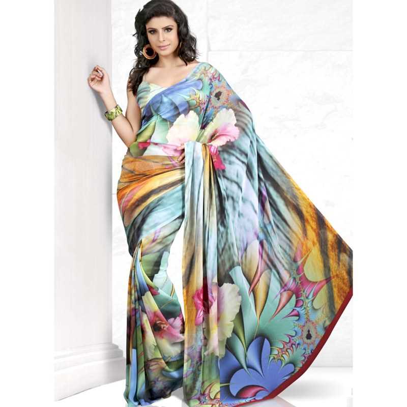  Digital Printed Saree Fabrics 