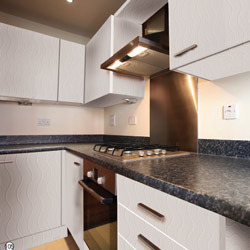 SLATE AND WHITE MODULAR KITCHENS