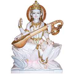 MARBLE SARASWATI STATUE