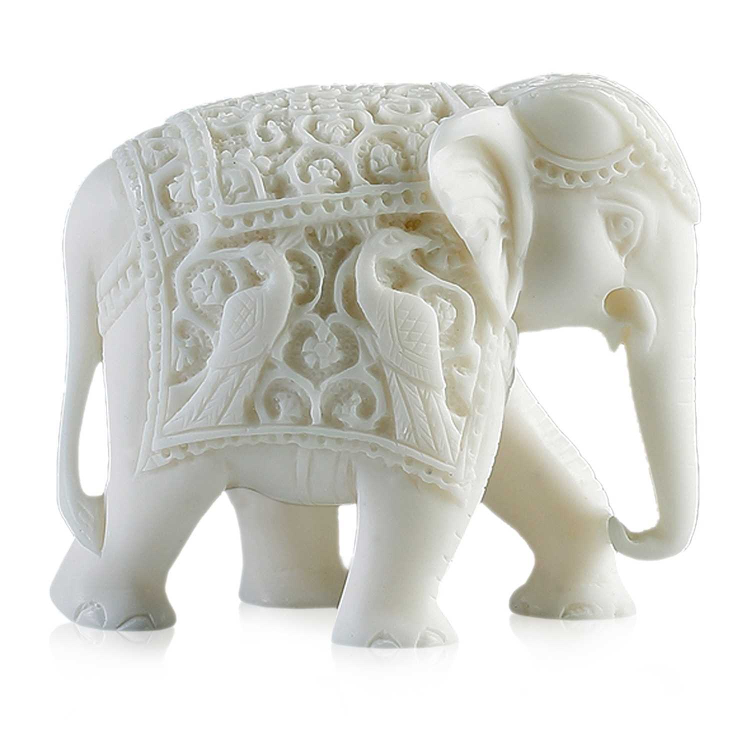 MARBLE ELEPHANT STATUES