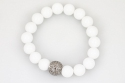 WHITE POLKI DIAMOND BEADS